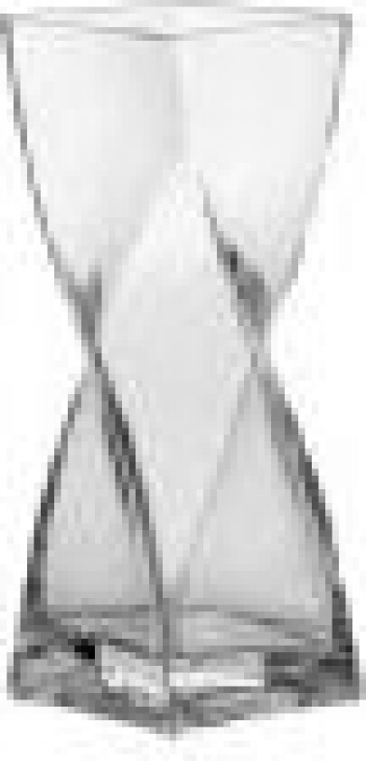 Swirl, Firkantet vase, Glass, Gjennomsiktig, Gjennomsiktig, CE, 300 mm