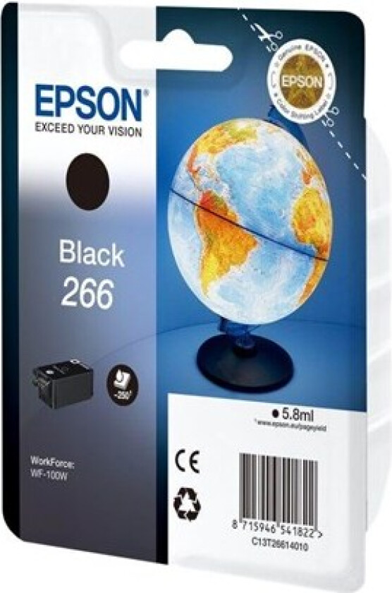 266 - black - original - ink cartridge - Blekkpatron Svart