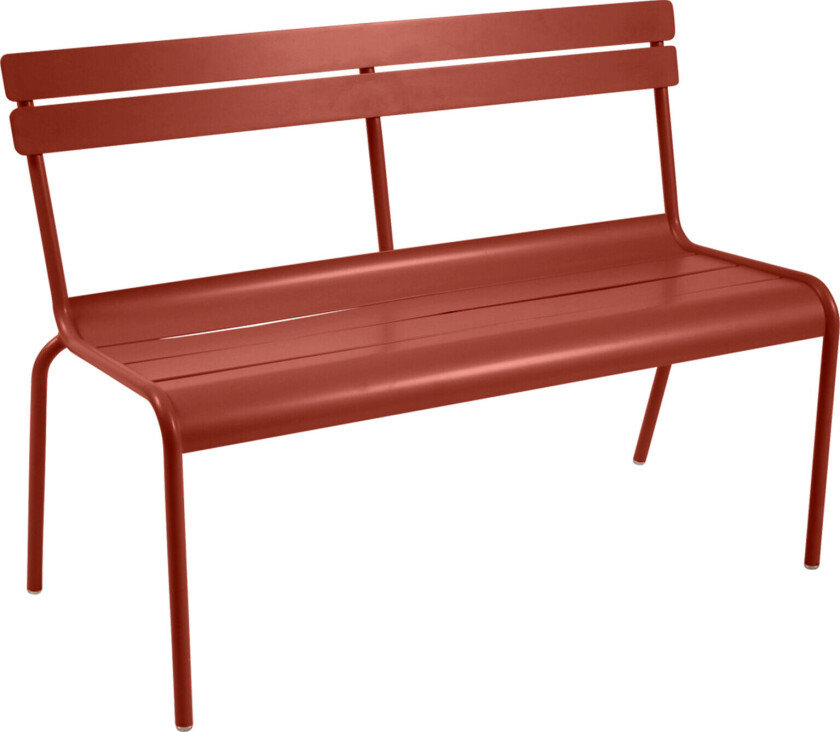 Luxembourg Bench with Backrest Red Ochre 20
