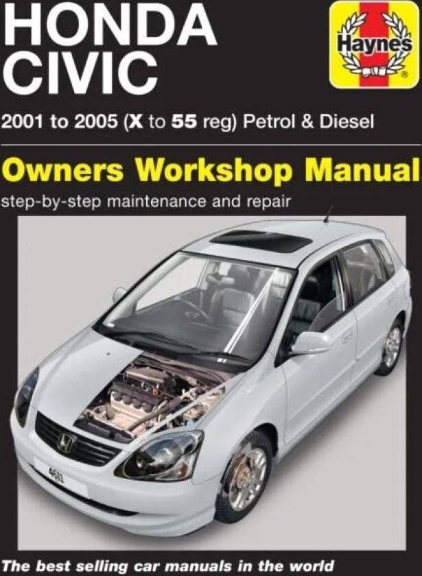 Honda Civic Petrol & Diesel (01 - 05) Haynes Repair Manual av Haynes Publishing