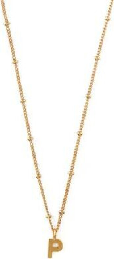 Initial P Satellite Chain Neck - Pale Gold One Size
