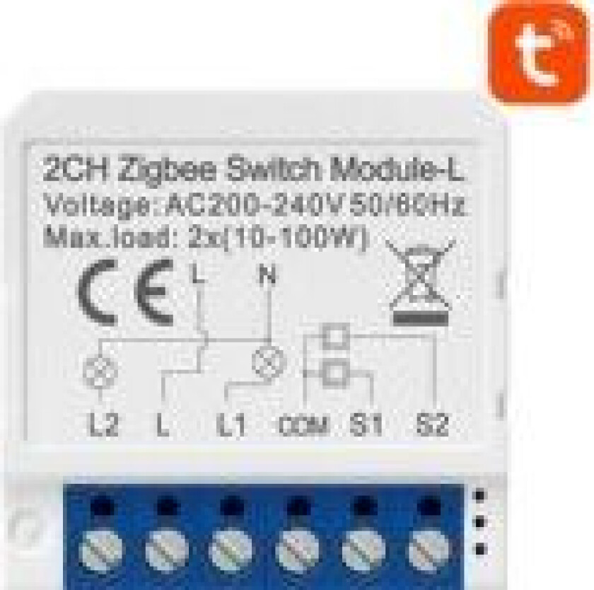 Smart ZigBee spylebryter LZWSM16-W2 uten nøytral TUYA