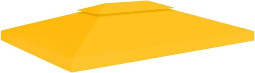 Dobbel toppduk til paviljong 310 g/m² 4x3 m gul