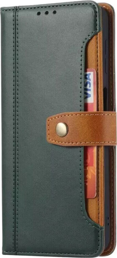 Samsung Galaxy A53 (5G) Flipdeksel i Kunstskinn med Lommebok - Grønn & Brun