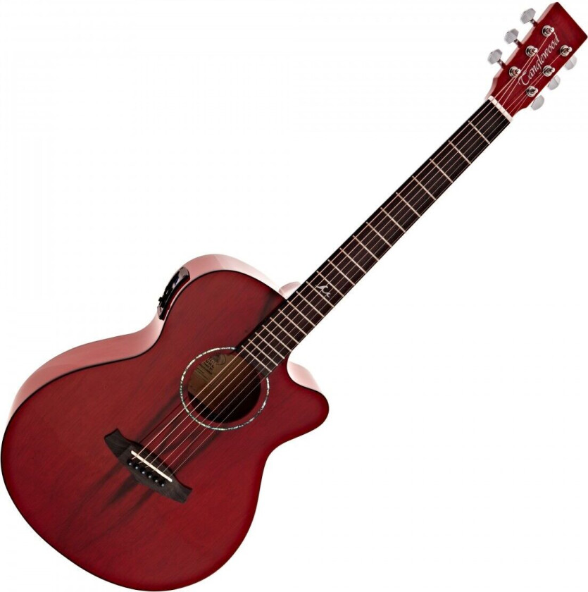 TA4CE Azure Super Folk Electro Acoustic Shimmering Red