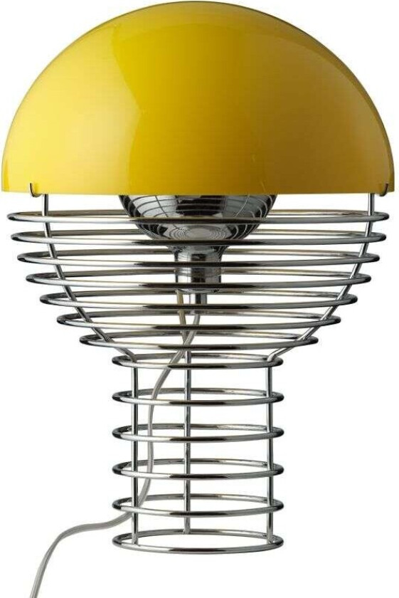 Wire bordlampe Ø 30 cm Chrome-yellow