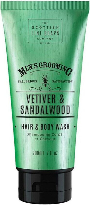 Vetiver & Sandalwood Hair & Body Wash 200m