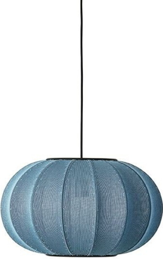 Made By Hand Knit-Wit 45 Oval pendel Blue stone