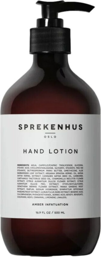 Bilde av Sprekenhus Hand Lotion 500ml - Amber Infatuation Håndkrem  unisex