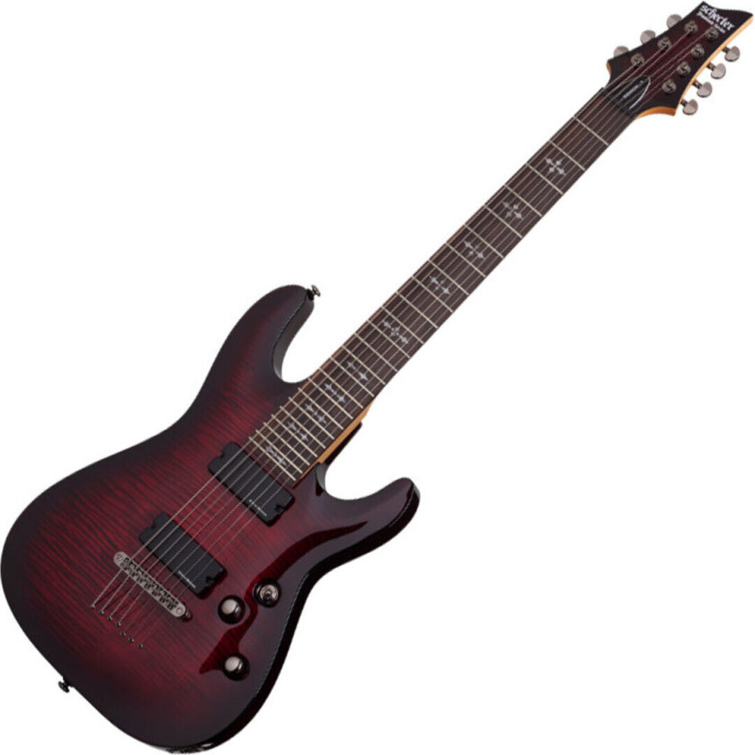Schecter Demon-7 Crimson Red Burst