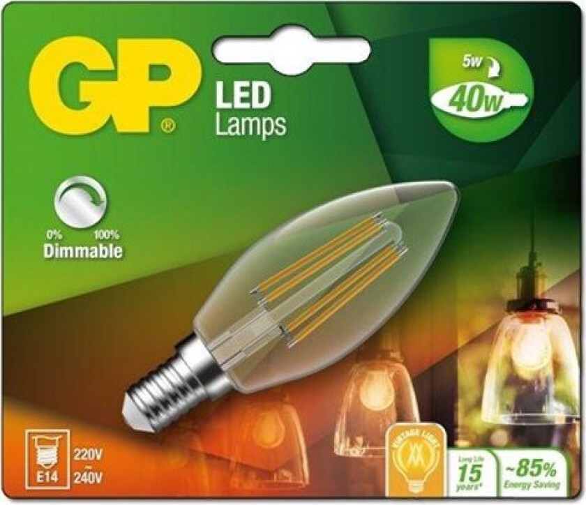 Kronepære Led Filament E14 5w