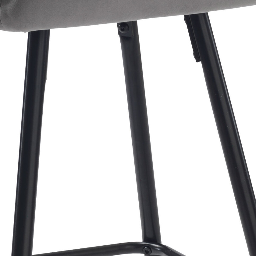 barstol , counterstol velour grå.