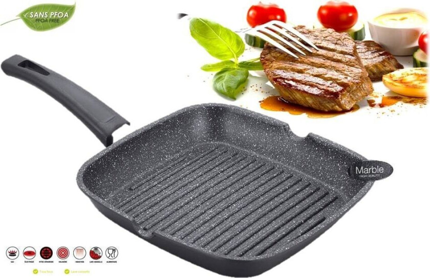 RL-AG24M:Marmorbelagt grillpanne - 24cm