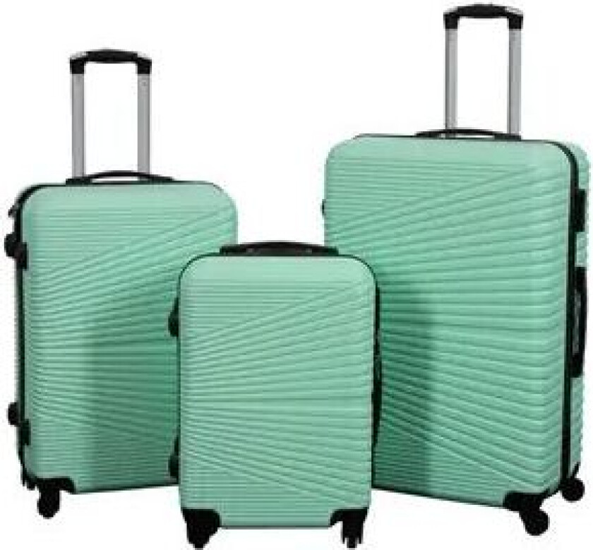 Reisesett - Sett med 3 stk. - Eksklusivt hardcase koffertsett - Nordic mint