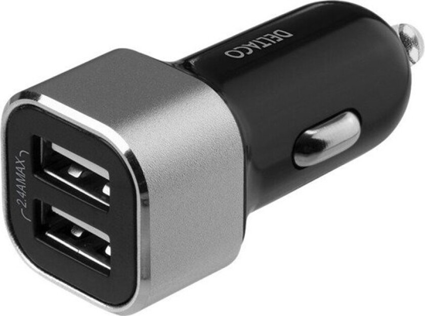 17W Billader 2 x USB-A - Sort