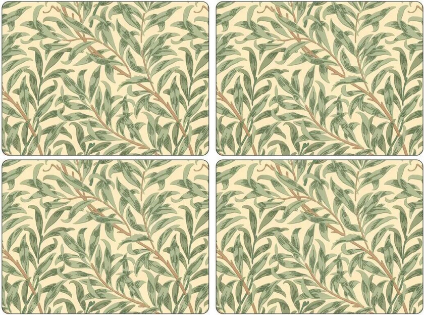 Willow Bough spisebrikke 30 x 40 cm 4-pakning Grønn