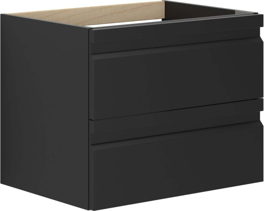 Inzo Servantskap m/2 skuffer - Sort Gummi