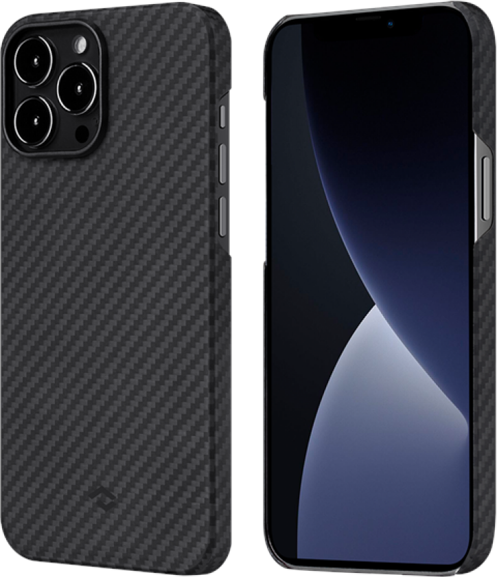 iPhone 13 Pro Max MagEZ Bakdeksel - MagSafe Kompatibel - Svart / Grå Twill