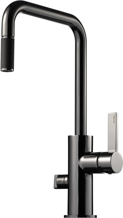 Arm887 Kjøkkenarmatur Uttrekk + Avstengning Black Chrome