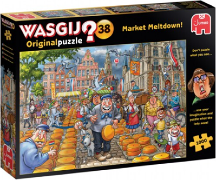 Wasgij Original 38 Market Meltdown! Puslespill 1000 brikker, Jumbo