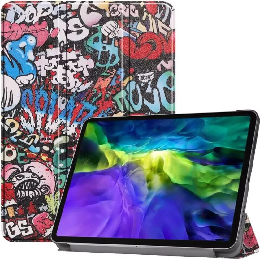 iPad Pro 11" (2022 / 2021 / 2020 / 2018) Tri-fold Skinn Deksel - Graffiti