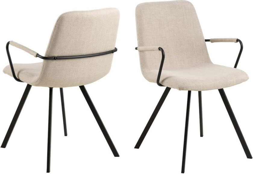 Selina spisestuestoler med armlener beige.
