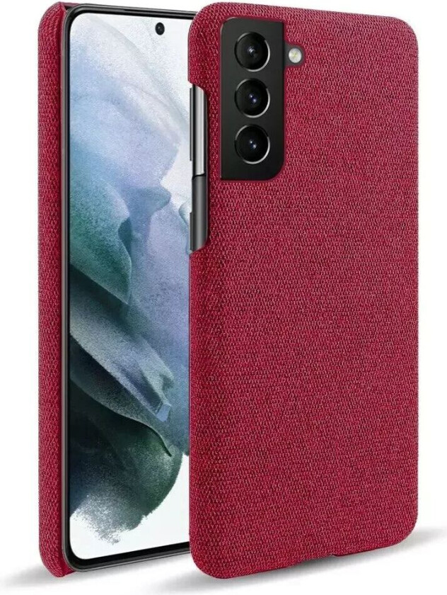 Samsung Galaxy S22 KSQ Stoff Plast Deksel - Rød