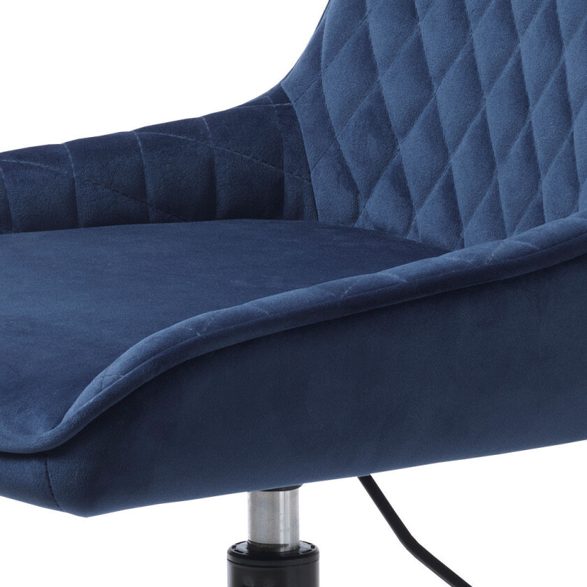 kontorstol velour blå.