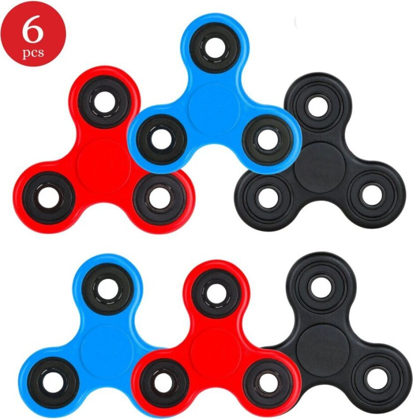 Cenocco sett med 6 sensoriske fidget spinner-leker