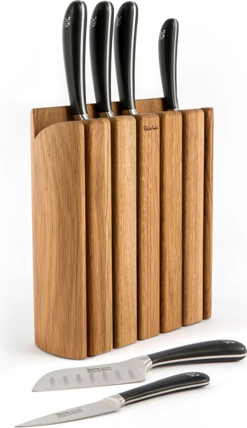 Signature Book Oak knivblokk sett 7 deler Eik