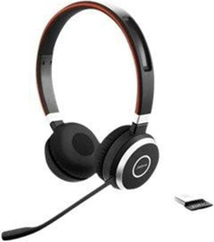 Jabra Evolve 65 UC stereo - Hodesett - on-ear - Bluetooth - trådløs - NFC - USB