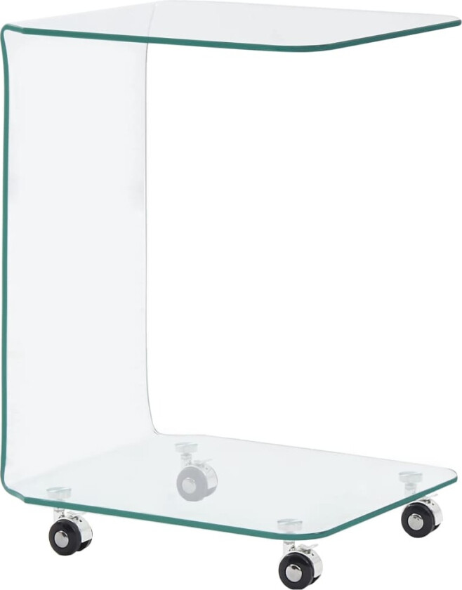 Salongbord klart 45x40x63 cm herdet glass