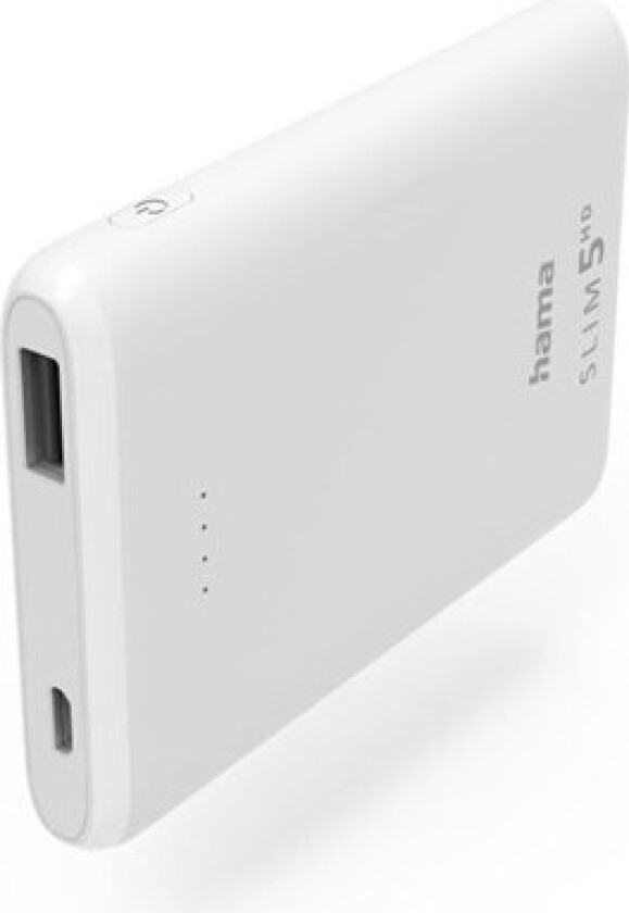 SLIM 5HD Nødlader - Hvit - 5000 mAh