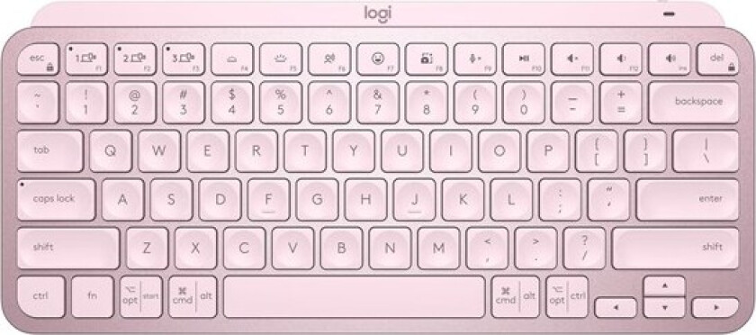 MX Keys Mini Minimalist Wireless Illuminated Keyboard - Rose - US - Tastatur - Amerikansk Engelsk - Rosa