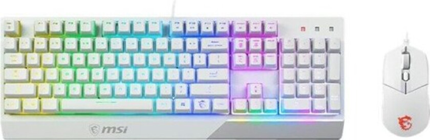 Vigor GK30 combo - keyboard and mouse set - white - Tastatur & Mussett - Amerikansk Engelsk - Hvit