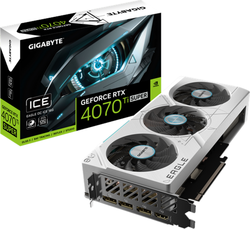 GeForce RTX 4070 Ti SUPER EAGLE OC ICE - 16GB GDDR6X RAM - Grafikkort