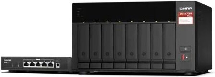 TS-873A - NAS server - with QSW-1105-5T switch - NAS-Server