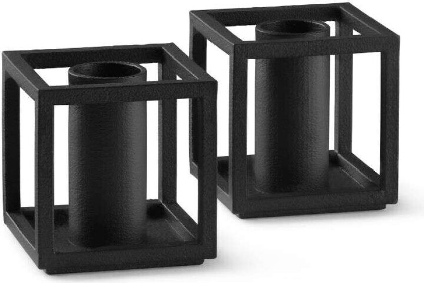 Kubus Micro lysestake 2-stk. Sort