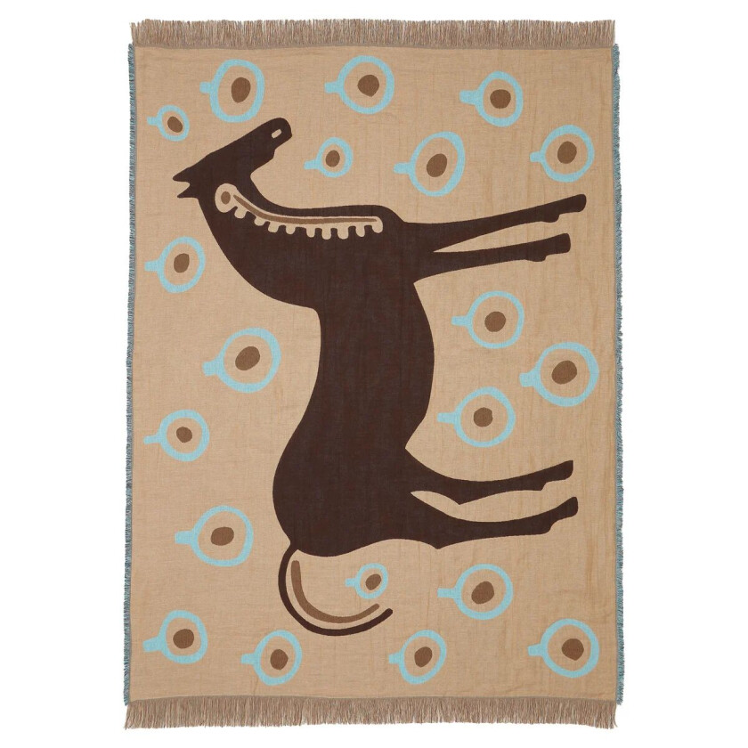 Musta Tamma pledd 130 x 180 cm Brun-hvit-blå