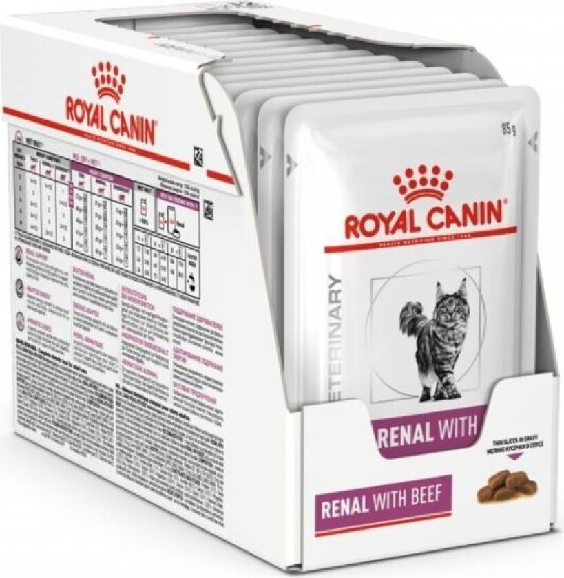 Royal Canin Veterinary Diets Cat Renal with Beef 12x85 g