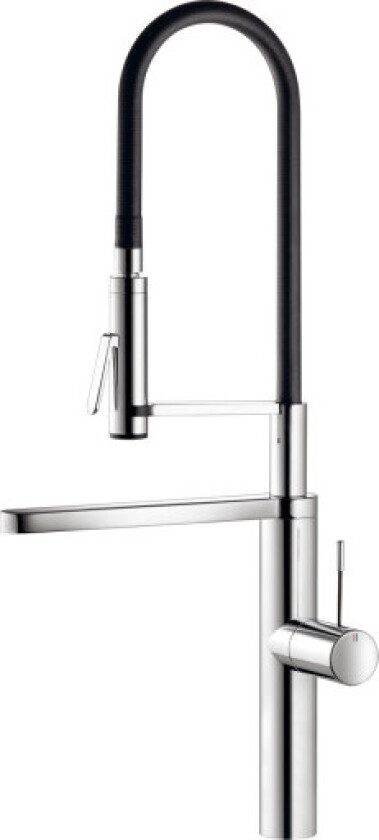 Bilde av KWC ONO kjøkkenbatteri i krom med dusj.