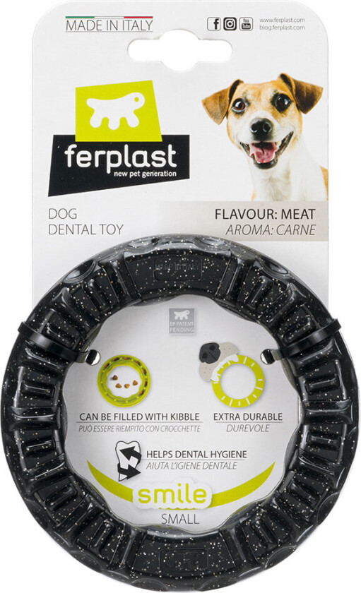 Ferplast Smile Tyggering, svart - Str. S: Ø 12 x H 2,4 cm