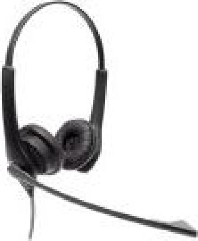 Jabra BIZ 1100 USB Duo - Hodesett - on-ear - kablet - USB - svart - akademisk - Zoom Certified, Certified for Microsoft Teams (en pakke 10)