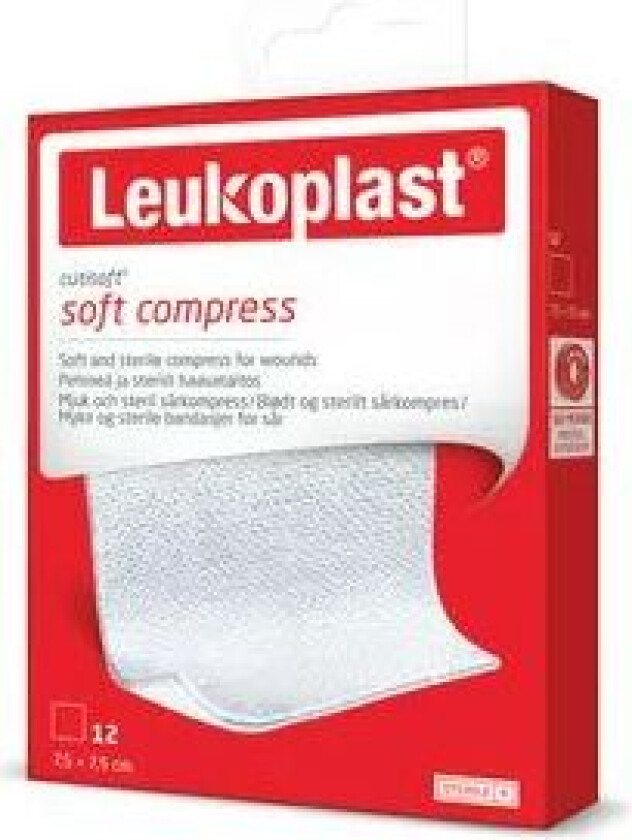 Bilde av Leukoplast Cutisoft Steril Kompress 7,5x7,5cm 12 Stk