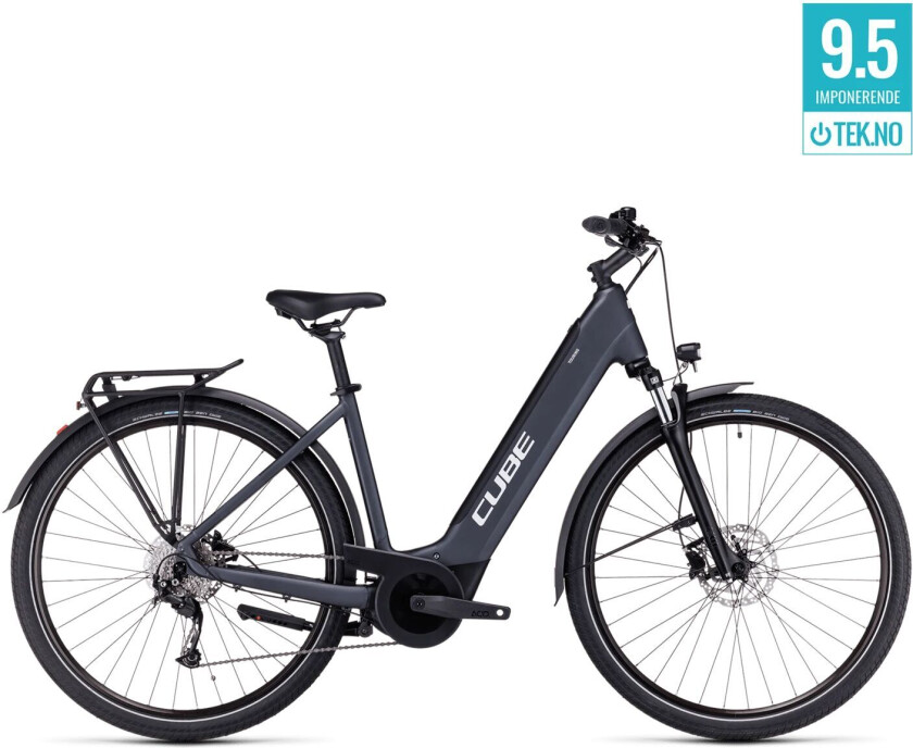 Cube Touring Hybrid ONE Perf 75nm 500Wh 23, elsykkel, unisex Grey´N´White