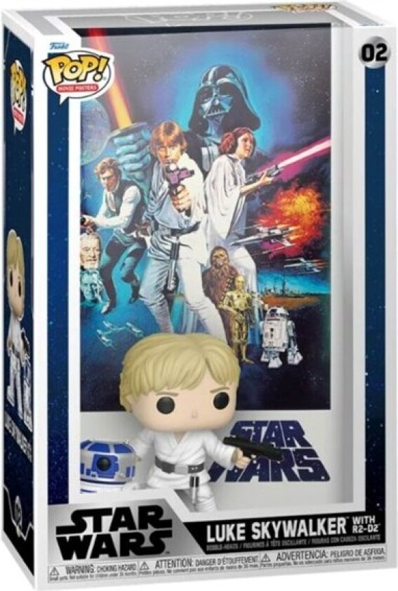 Funko Pop! Movie Poster: Star Wars - Luke Skywalker With R2-d2 #02 Bobble-head Vinyl Figure