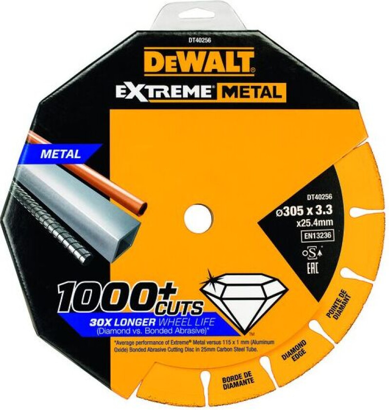 Dewalt Dewalt Kappeskive Diamant 300x25,4x3,3mm Dt40256-Qz For Metall