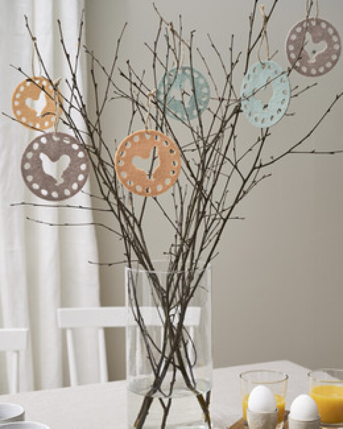 Glassunderlag/dekorasjon Påskehøne 4-pk