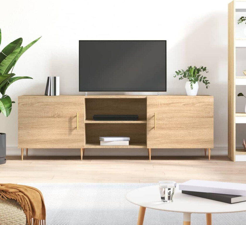 TV-benk sonoma eik 150x30x50 cm konstruert tre