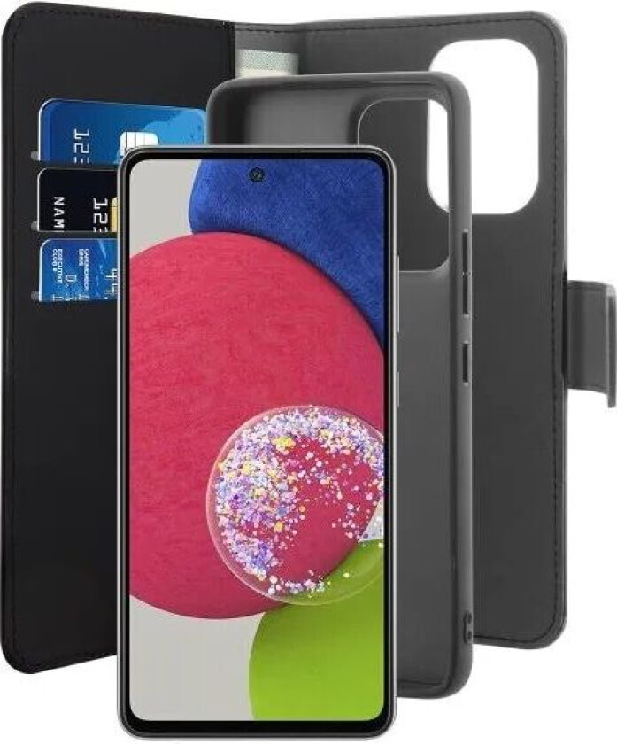 2-I-1 Magnetisk Lommebok-Deksel Samsung Galaxy A53 5g Svart